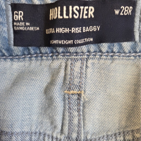 Hollister Ultra High Rise Baggy Blue Women's Jeans - Picture 5 of 5